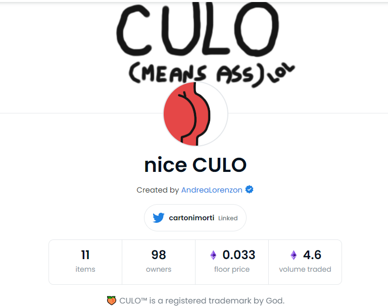 Culocoin's tweet photo. News from CULO: #TwitterDown but we up and farting eth.
๐look at these numbers frens๐๐๐
...average minting price $8
#culocoin #nfts #Cryptos https://t.co/CQrpvk42Jf