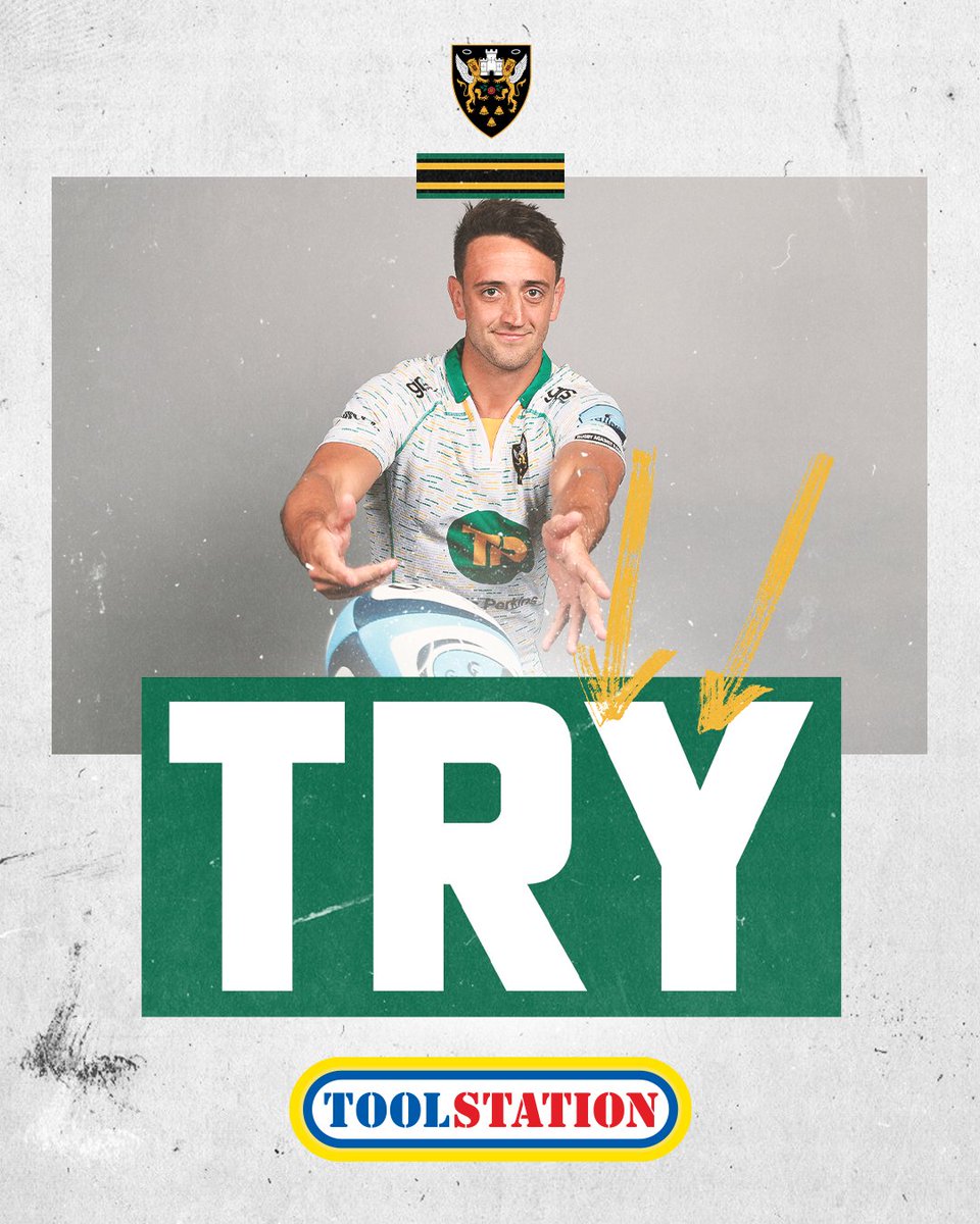 SaintsRugby's tweet photo. 7️⃣ Oh goodness 🥵

@alexmitchell97 with a FILHTY step 🔥

🐯 0-5 😇 https://t.co/sTgJQ9LKda