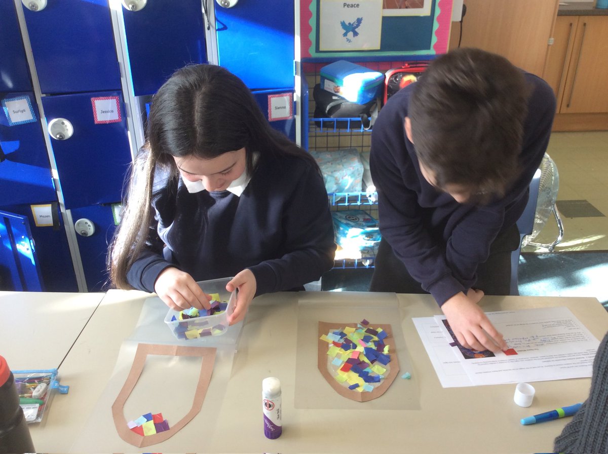 stmarysdover's tweet photo. After participating in a 'Diocese Virtual Canterbury Cathedral Celebration, Class 6 were inspired to create their own stained-glass windows, reflecting upon the purpose and meaning of different symbols linked to Salvation and Peace - a real 'Wow' moment in school! @CburyCathedral https://t.co/M0xrlmjA4H