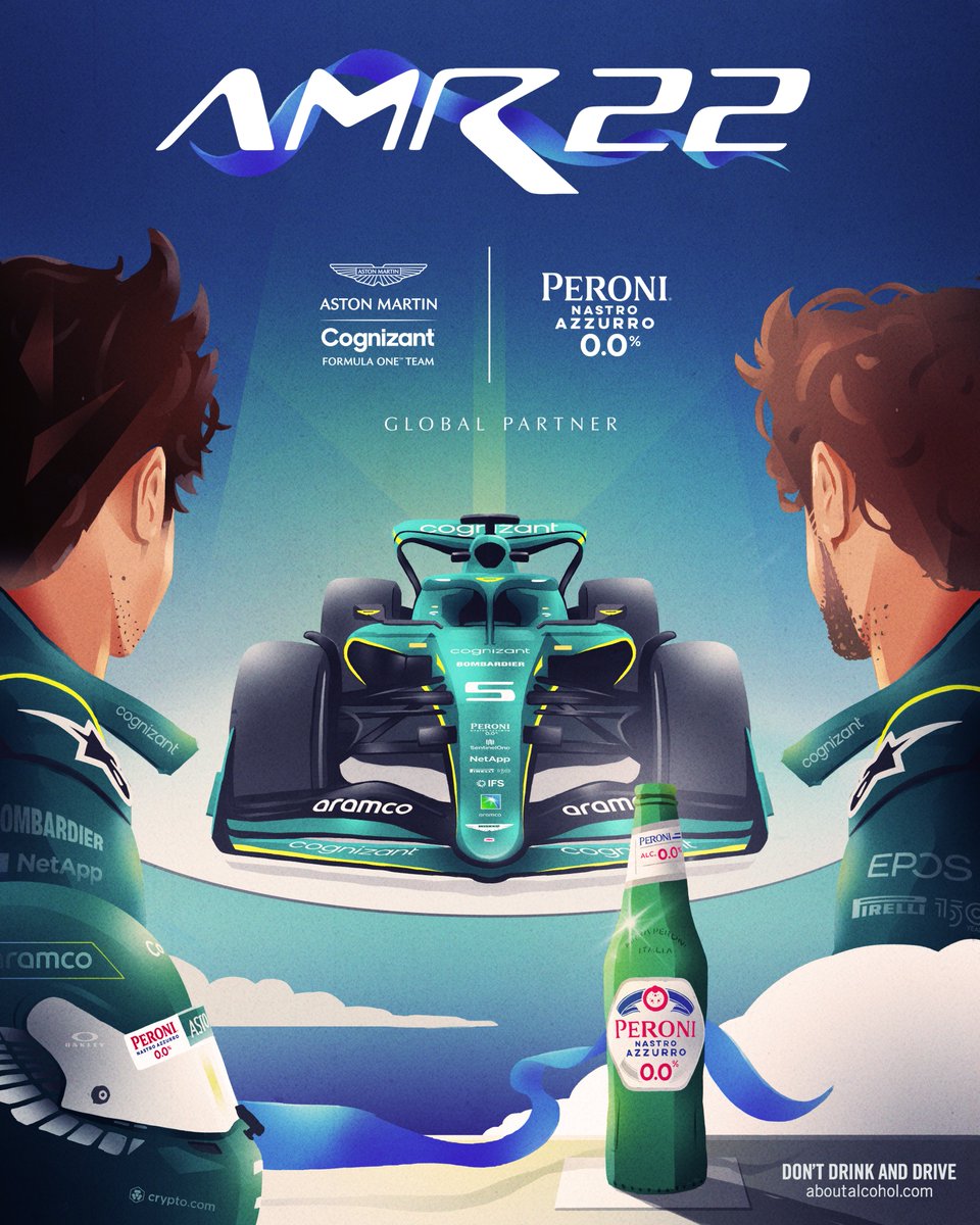 AstonMartinF1's tweet image. Celebrating launch week the best way we know.

Here's to the weekend, Peroni Nastro Azzurro 0.0%. 💚

#FeelThePassionInside #WeClimbTogether