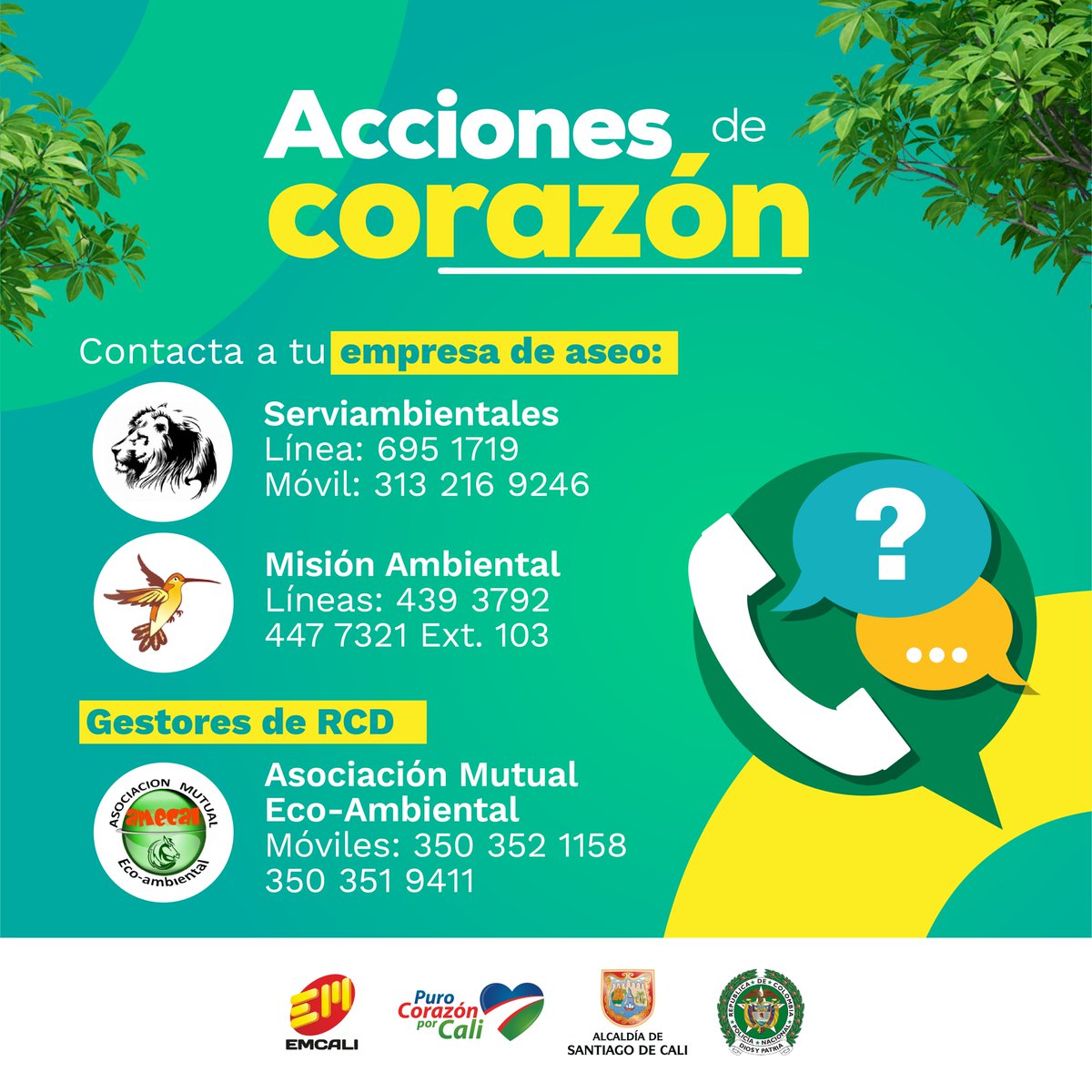 UaespCali's tweet photo. 🤔 ¿No sabes qué hacer con tus residuos voluminosos? 🧱🪑🛏️🚛👷 Solo debes de contactar al tu operador de aseo y programar cita de recolección. Estas son #AccionesDeCorazón por Cali #TeQueremosCali 💙❤️💚 https://t.co/PKqGFujWrE
