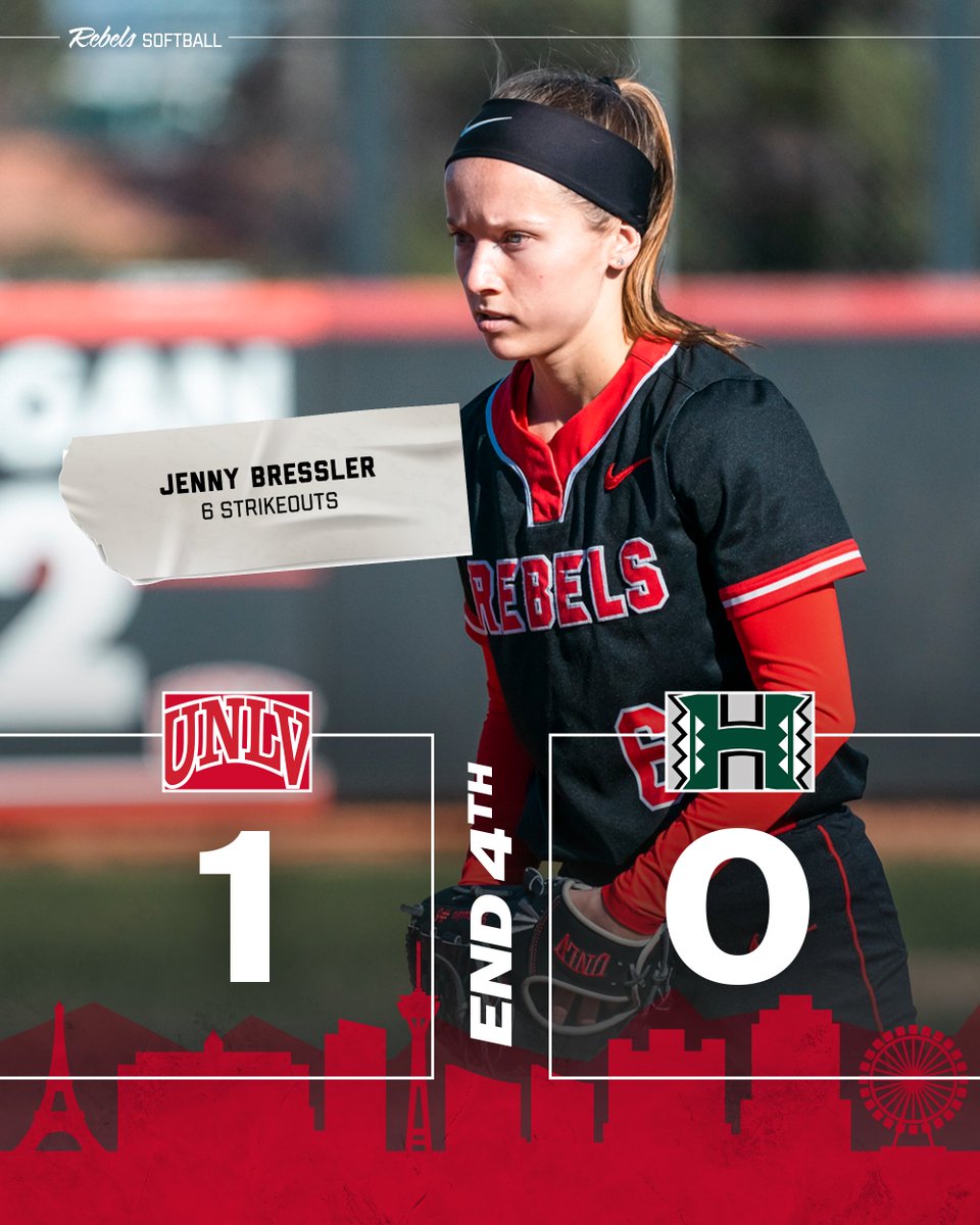 Jenny Bressler and the Rebels' defense are keeping Hawaii in check. #BEaREBEL https://t.co/HaRo6DoL2d