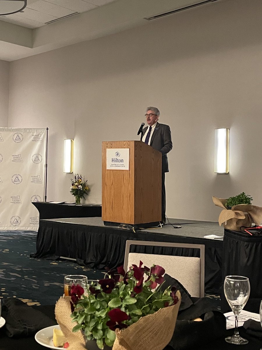 NSTA President Dr. Eric Pyle speaks to the GSTA conference. #NSTA  #GSTA