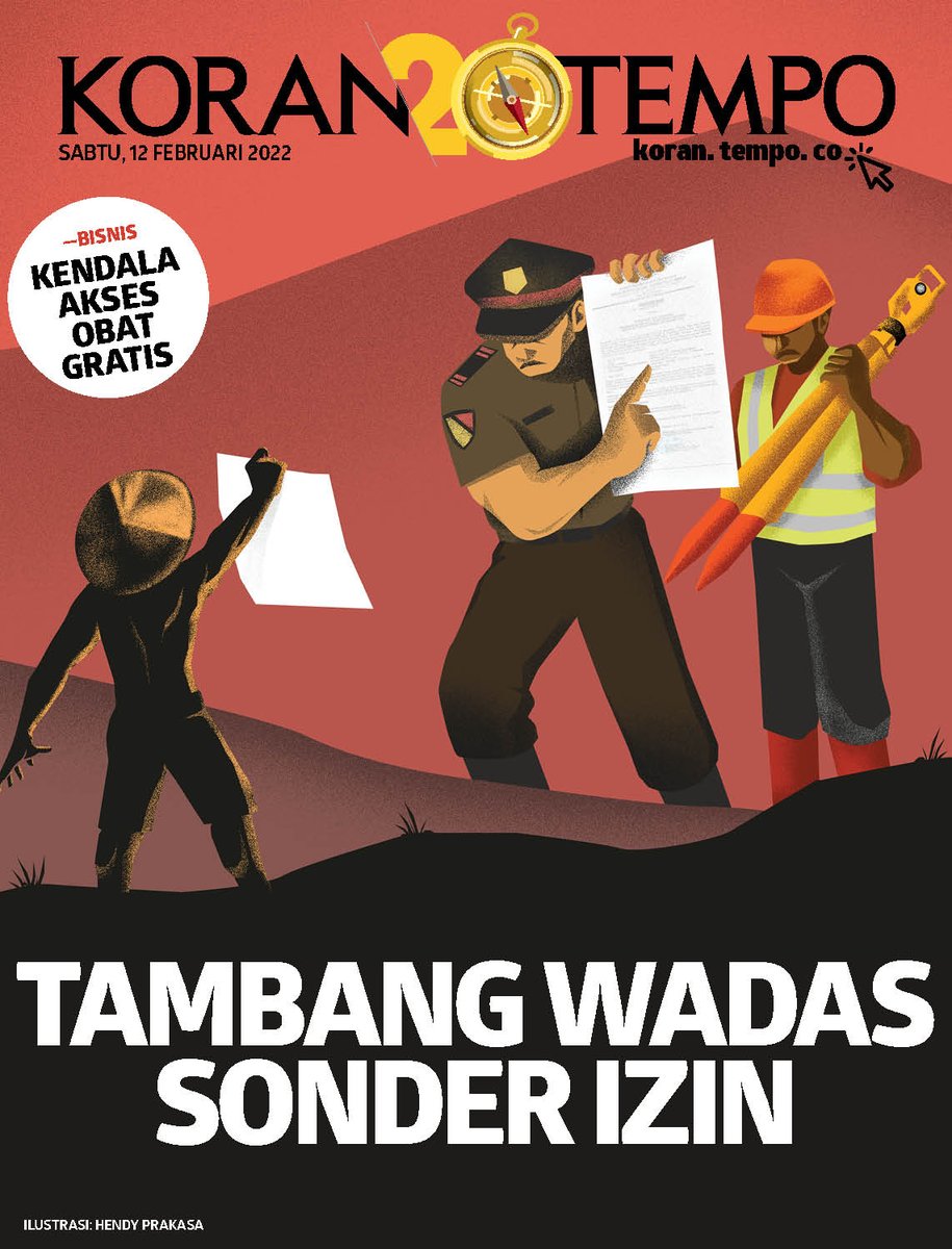 Tempo_Plus's tweet photo. Akademikus dan pegiat lingkungan menyoroti rencana pengerukan batu andesit di Desa Wadas yang belum mengantongi izin usaha pertambangan. Selain menabrak Undang-Undang Mineral dan Batu Bara, ketiadaan izin berpotensi mengikis pendapatan negara. #KoranTempo https://t.co/s6c5w0UzJ5 https://t.co/RLzjOqHhyT