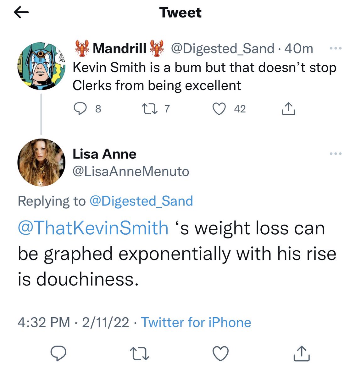 I’m a “bum” and a “douche” because I said on a podcast that I felt the <a href="/SpiderManMovie/">Spider-Man Movie</a> warranted a Best Picture nod?
*sigh*
Well, come call me a bum and a douche to my face...
At <a href="/FlappersComedy/">Flappers Comedy Club</a>! SATURDAY, FEBRUARY 26th is my Heart Attack Anniversary show: flapperscomedy.com/shows/hollywoo…