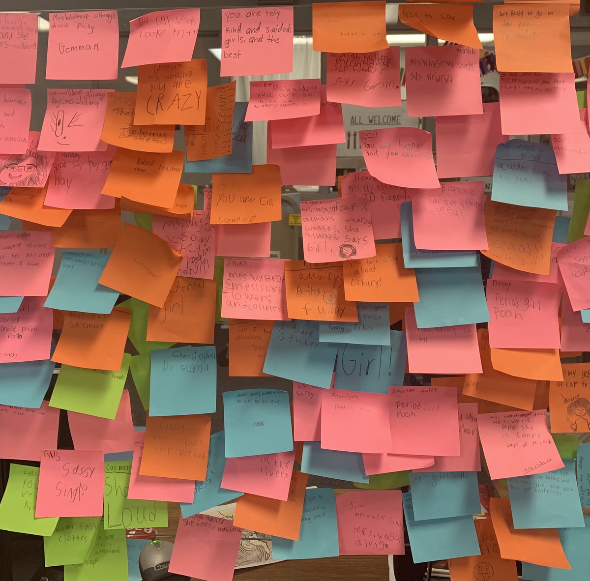 LitLibraryNC's tweet photo. I can’t think of a better way to end my Friday! I asked my students to write down one thing that I say or do a lot. 😂😂😂 These are phenomenal! Happy Friday! ❤️

#teachertwitter 
#Friyay https://t.co/2Vepud6Oem