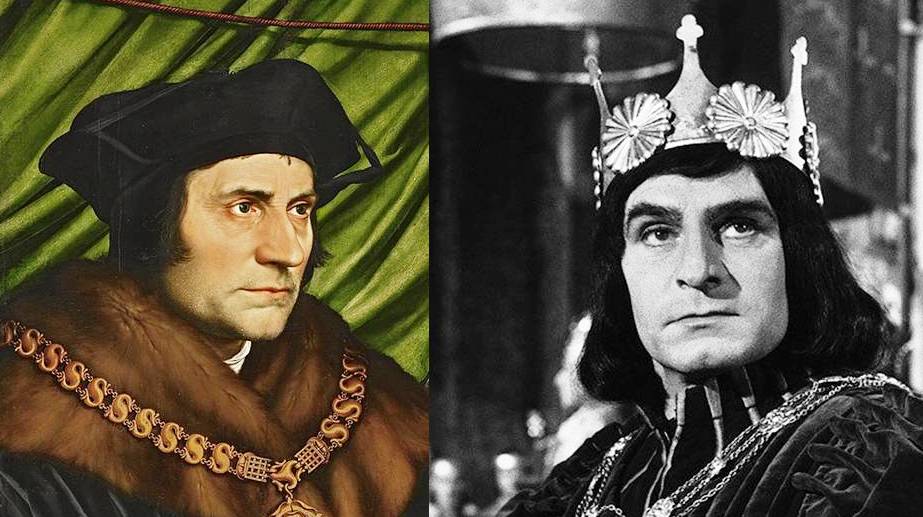 SEPARATED AT BIRTH?
Sir Thomas More (1527 painting by Hans Holbein the Younger) & Sir Lawrence Olivier (as Richard III).

#doppelganger #lookalikes #SeparatedatBirth #SirThomasMore #LawrenceOlivier #politics #religion #England #acting #theater #British #painting #HansHolbein