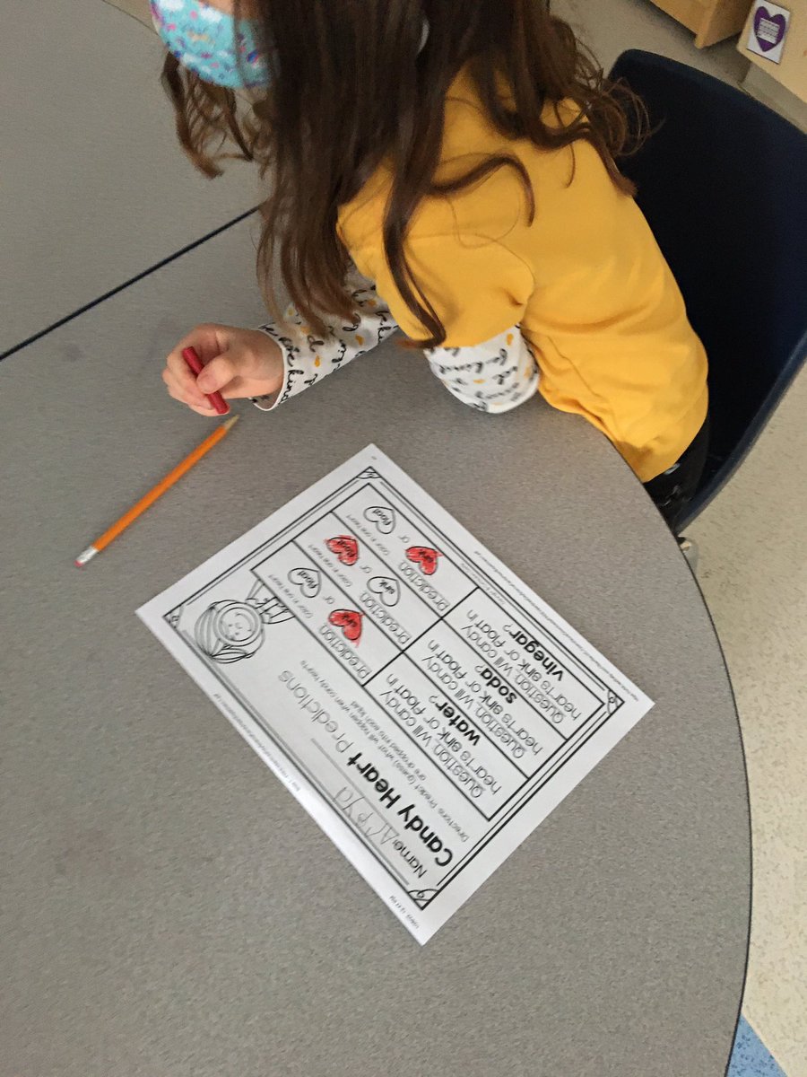 mrslcarmichael's tweet photo. Today we did a Valentine’s Day themed science experiment using candy hearts! We investigated three liquids to see which ones made the candy hearts sink and which ones made them float! We made predictions, observations, and had great discussions about our learning! @BrantHillsPS https://t.co/lQhCDN8Zt1