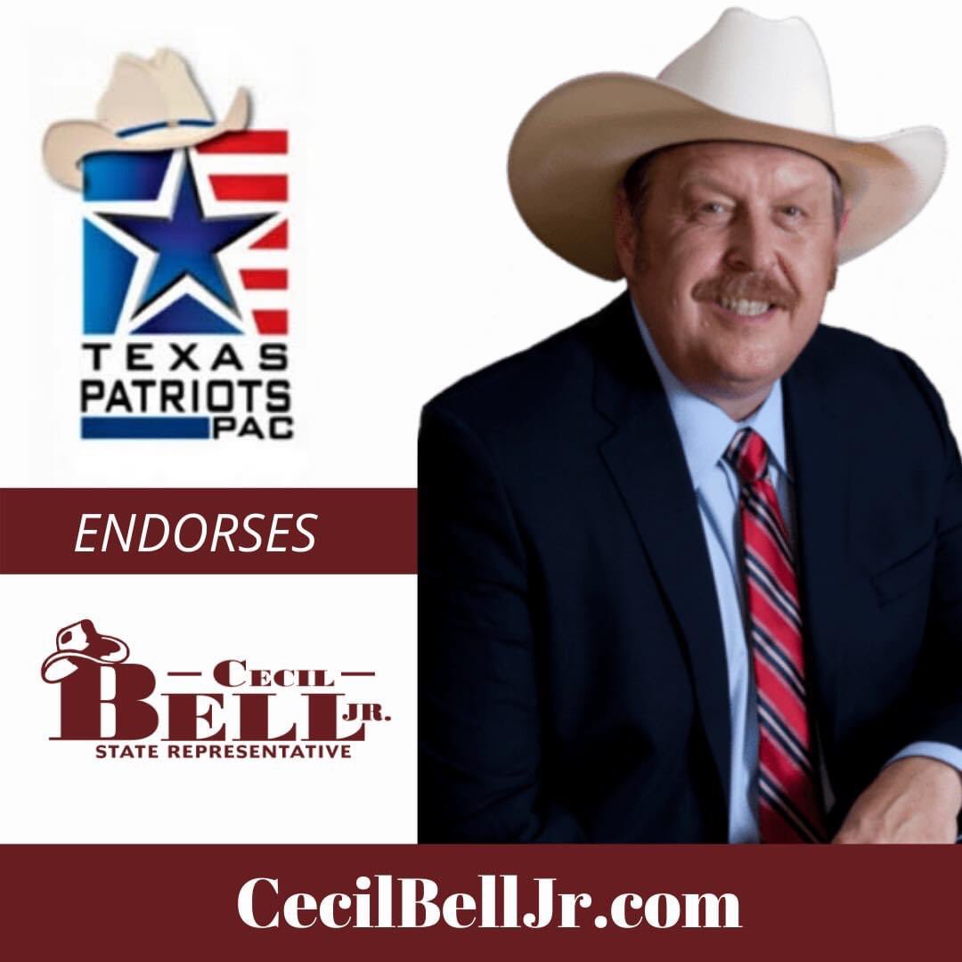 CBellJr's tweet photo. Honored to be endorsed by Texas Patriots PAC, which said “State Rep. Cecil Bell Jr. continues to be an effective, staunch conservative legislator who is a student of both the Texas and U.S. Constitutions.” Early voting FEB 14 -25 🇺🇸 ELECTION DAY🗳 MAR 1
#txlege #TeamCecil https://t.co/VJvrOdsWg1