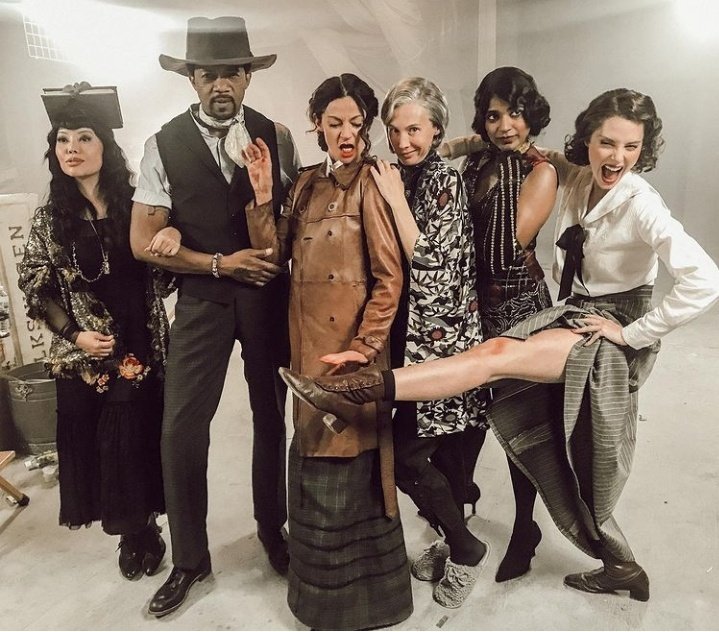 Sisterhood of Dada behind the scenes on the set of the third season of Doom Patrol