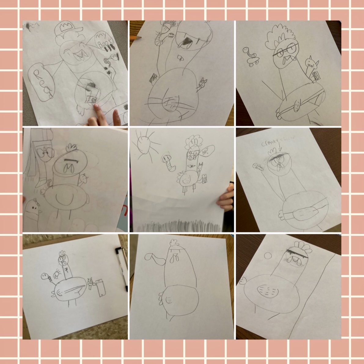 mrs_walter1's tweet photo. We loved listening to & drawing with @KathBatt when she virtually visited our small school today! โค๏ธ Thank you @Mrs_McHugh & @LBookends for another awesome author visit! #crankychicken ๐#authorator https://t.co/BcCPX1awvJ