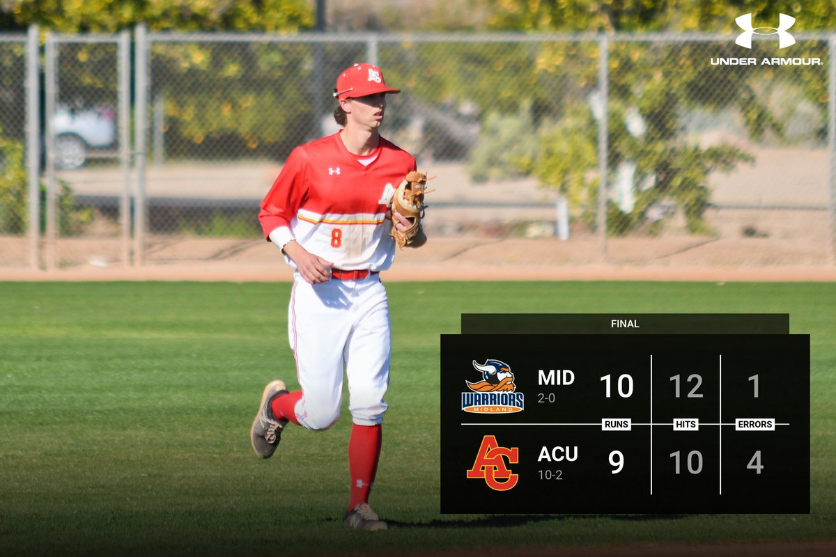 ACUFirestorm's tweet photo. Baseball: Firestorm Fall 10-9 In Thriller To Midland #RollStorm #GSACScoreboard @ACUBaseball1 
 - https://t.co/rF37PUUO1o https://t.co/f9pIIfYUKF
