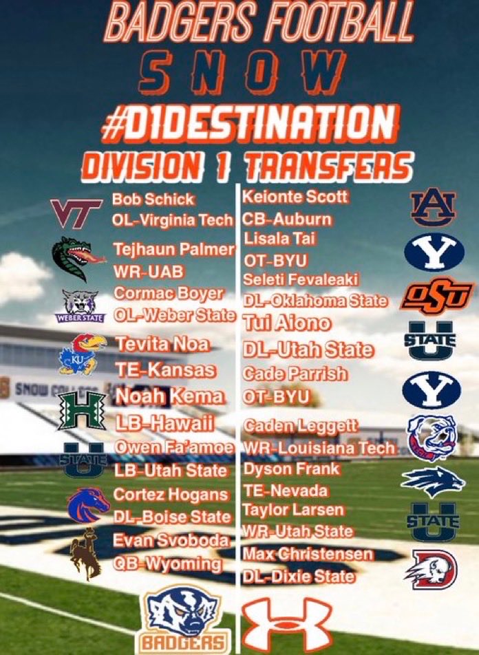 SnowCollegeFB's tweet photo. Opportunities created ✅                        Dreams realized ✅                                   #D1Destination #DETH https://t.co/T7KMVGb0mk