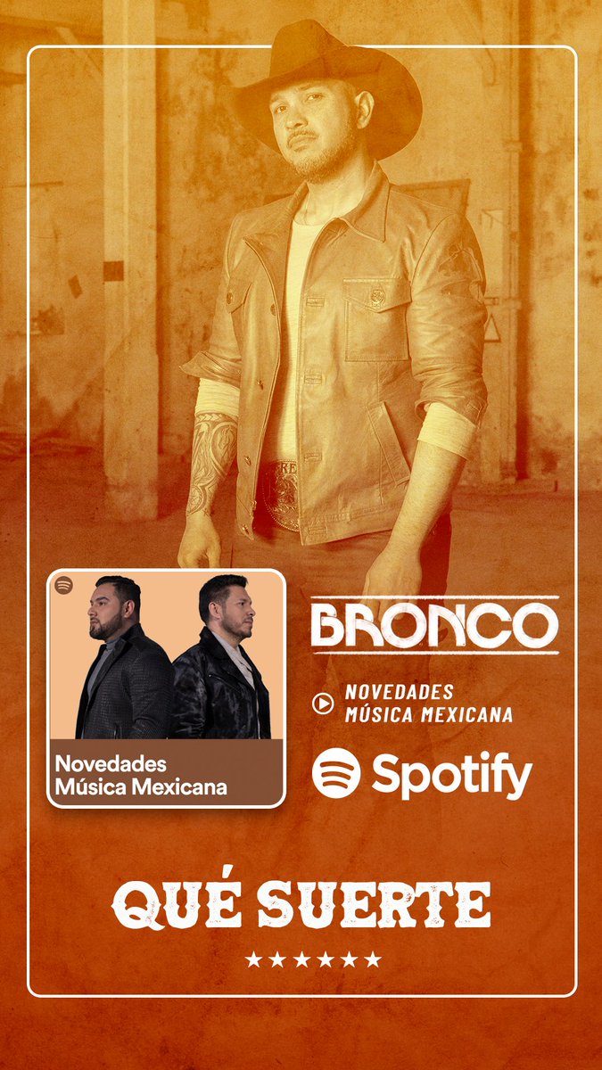 Grupo_Bronco's tweet photo. 🐎 ¡Escúchanos en @Spotify @SpotifyMexico! 🎶  #BroncoEsBronco #QuéSuerte #SeSoltaronLosCaballos https://t.co/JCsayd9dCD