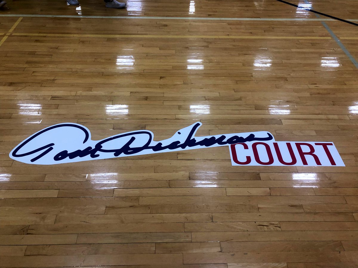 FCPSAthletics's tweet photo. Great evening at @GTJHSAthletics honoring Coach Dickman &amp; his positive impact on Frederick County basketball &amp; countless former players. From this day forward, all basketball games at GTJHS will be played on (Coach) Tom Dickman Court! https://t.co/k6Pg9BUOL9
