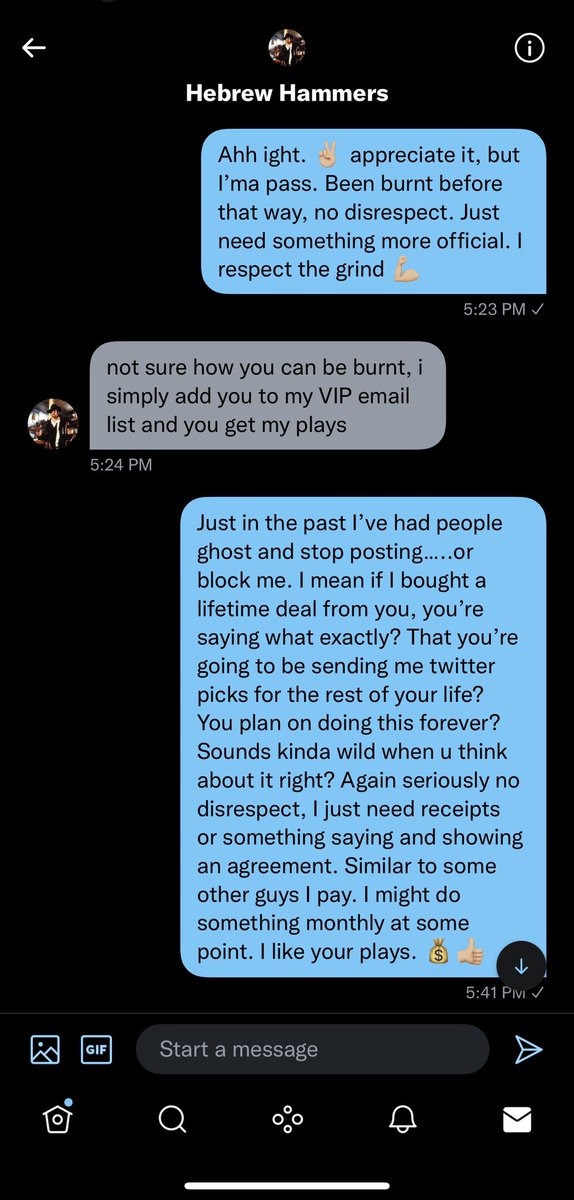 AndrewStevensTX's tweet photo. @Hebrew__Hammers @ToutKucker Sounds like I’m glad I passed, sounded shady. Kinda disappointed bro. Hopefully it’s not the case Hebrew Hammers. https://t.co/GHZylwNKfi