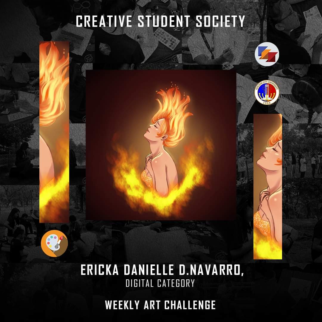 OfficialQCUCSS's tweet photo. We proudly present to you the artwork and the artist that excelled in their respective category.
Congratulations Ms. ERICKA DANIELLE D. NAVARRO for your excellence in Digital Category!
#1QCU
#TatakCSS
#QCUCSSLIKHAPRODUCTION
#ArtJamChallenge
#VisualArtistGroup https://t.co/zp641ksfvC