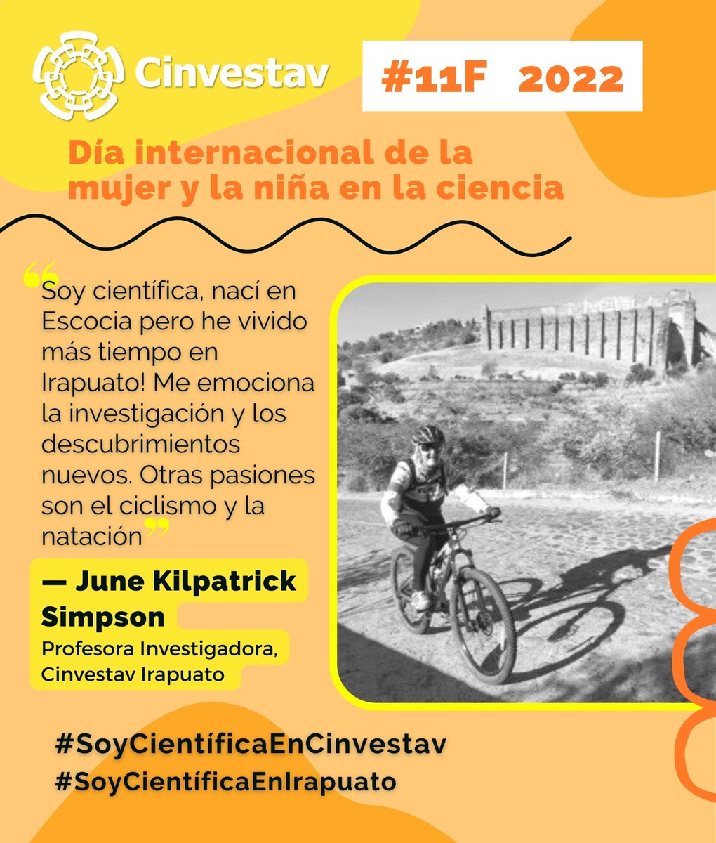 ¿Sabías que en el Cinvestav hay científicas de muchos lugares distintos que se forman y trabajan en nuestras unidades? 
#SoyCientíficaEnCinvestav #11F #DiaDeLaMujeryLaNinaEnLaCiencia #DíaMujerYNiñaEnCiencia 
#SoyCientíficaEnIrapuato