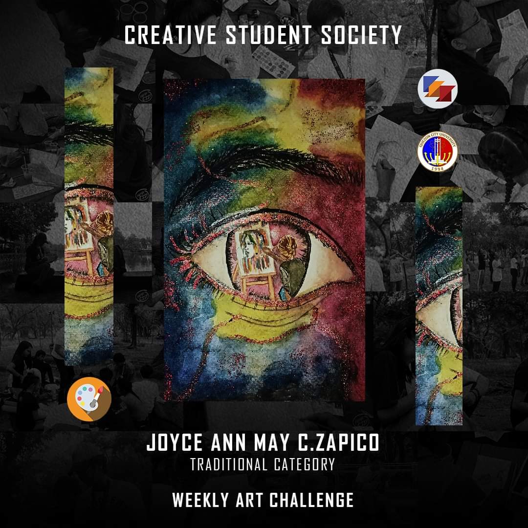 OfficialQCUCSS's tweet photo. We proudly present to you the artwork and the artist that excelled in their respective category.
Congratulations Ms. JOYCE ANN MAY C.ZAPICO for your excellence in Traditional Category!
#1QCU
#TatakCSS
#QCUCSSLIKHAPRODUCTION
#ArtJamChallenge
#VisualArtistGroup https://t.co/WhMHexJwJT
