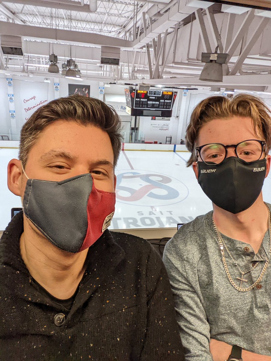 BrettLubkiwski's tweet photo. More @ACAC_Sport Women's hockey coming to you live between the @SAIT_Trojans and @OldsBroncos. I've got the call with @WMandzuk tonight on https://t.co/eqDH3WDCXw
#HereAtSAIT #PuckNight https://t.co/T6XQmEZhUt