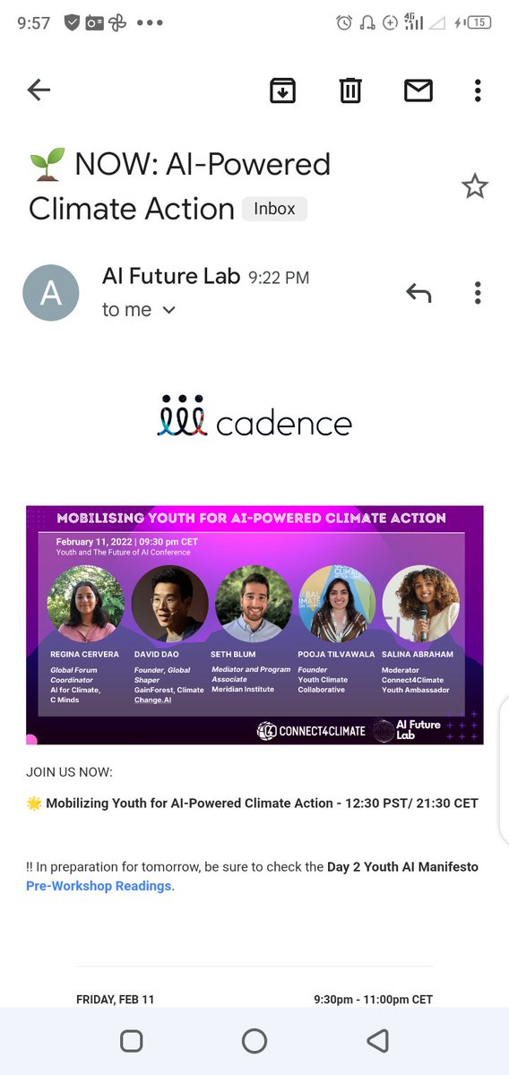 Casmino_dozie's tweet photo. As a Climate Activist,today I participated in Zoom Conf. on Mobilizing Youth to use AI For #ClimateAction The use of Artificial intelligence is vital to mitigate #Climatechange and Achieving #NetZero emissions ..Amb.Casmir
#AI4c #GoingClimateAction
#ClimateCrisis @ChikaCharles https://t.co/xbZL1iGMk1