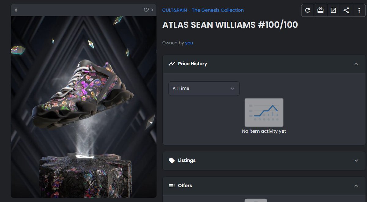 Excited that my <a href="/cultandrain/">Cult & Rain</a> x <a href="/iArtSometimes/">Sean Williams</a>🔥 When the digital world meets the physical