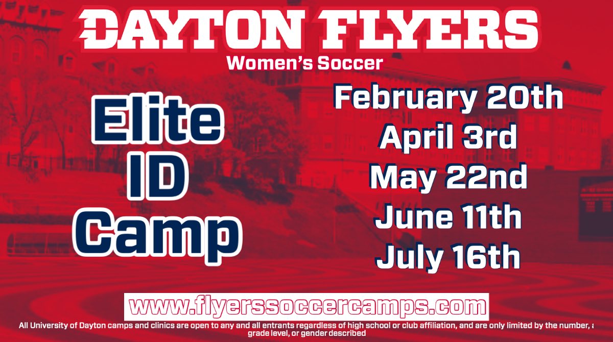 Go ahead and get yourself registered for an ID Camp! flyerssoccercamps.com 

#GoFlyers