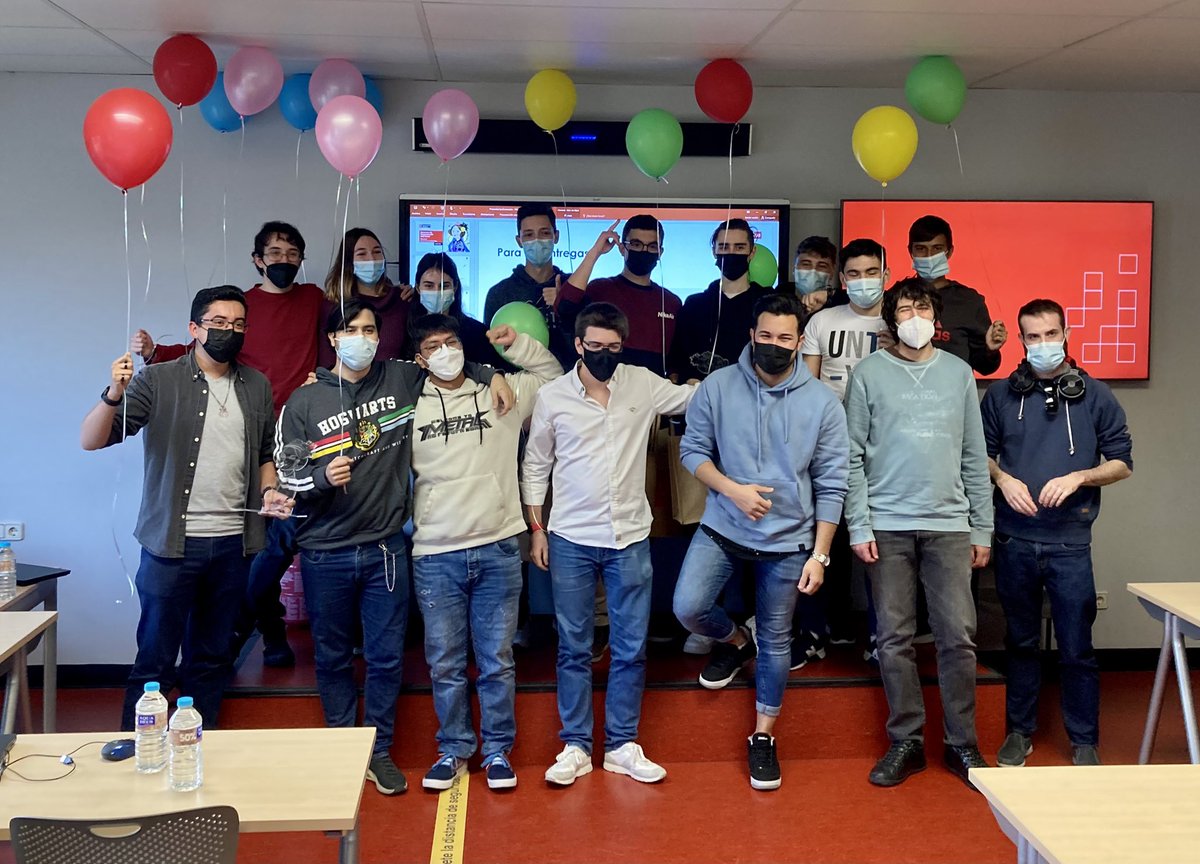 anacorralesp's tweet photo. Fin de la fiesta de la programación en honor a Ada Byron, la primera programadora de la historia.  ¡Ha sido un día genial! Felicidades a los ganadores y gracias a todo el estudiantado que ha participado. #faselocal @UEuropea @_AdaByron_ #SciTechUE #11DeFeb #orgulloUEM https://t.co/zbN7j8tBlB
