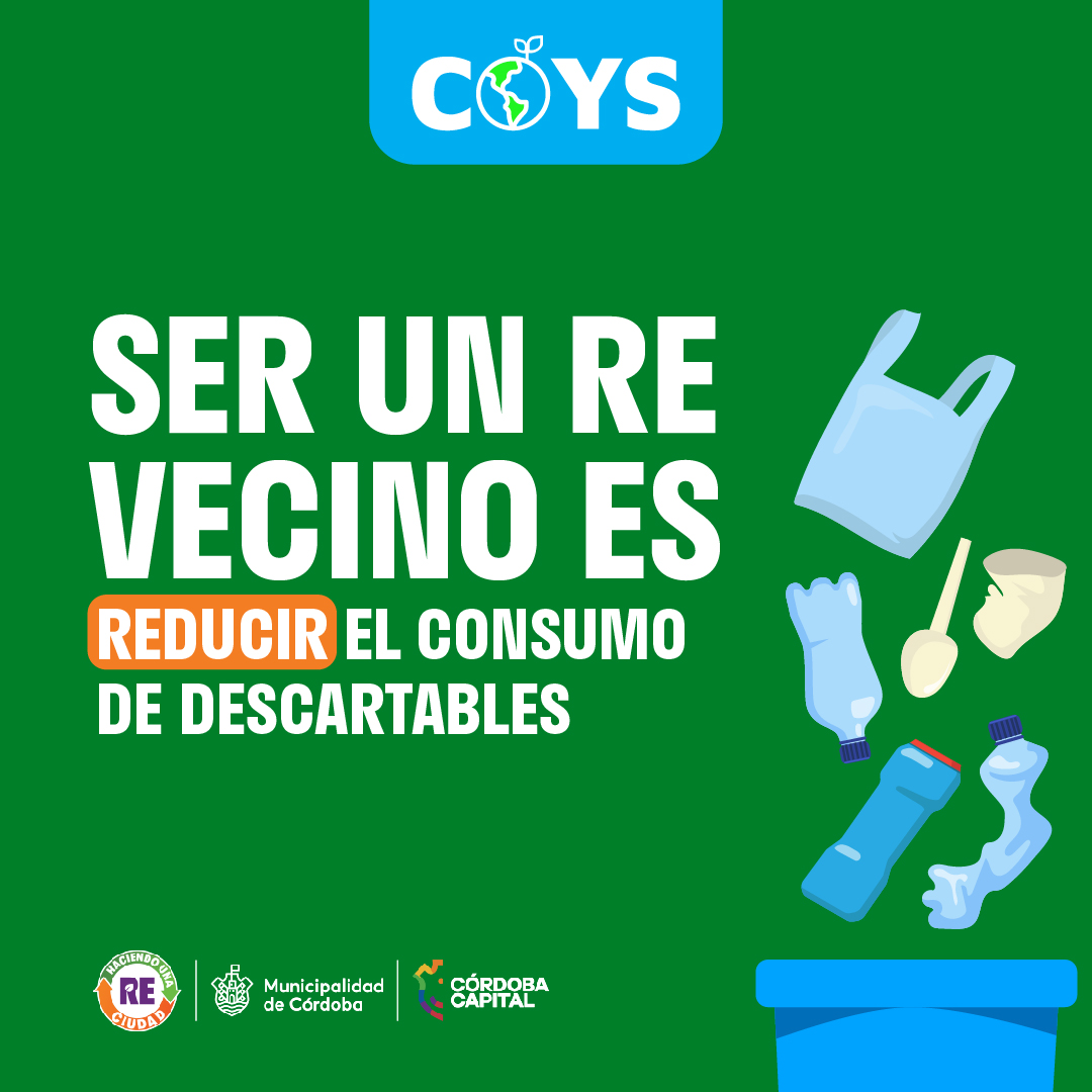 CordobaOyS's tweet photo. 🙌Reducí el consumo descartables ¿cómo? 👉podes reemplazar estos materiales con ecobolsas, ecobotellas, sorbetes metálicos, vasos y platos reutilizables. ♻️
Sé parte del cambio 🤩
#ReCiudad #ReCicla #ReUtiliza #ReDuci #Sustentabilidad #Coys https://t.co/bFCaxvzvEF