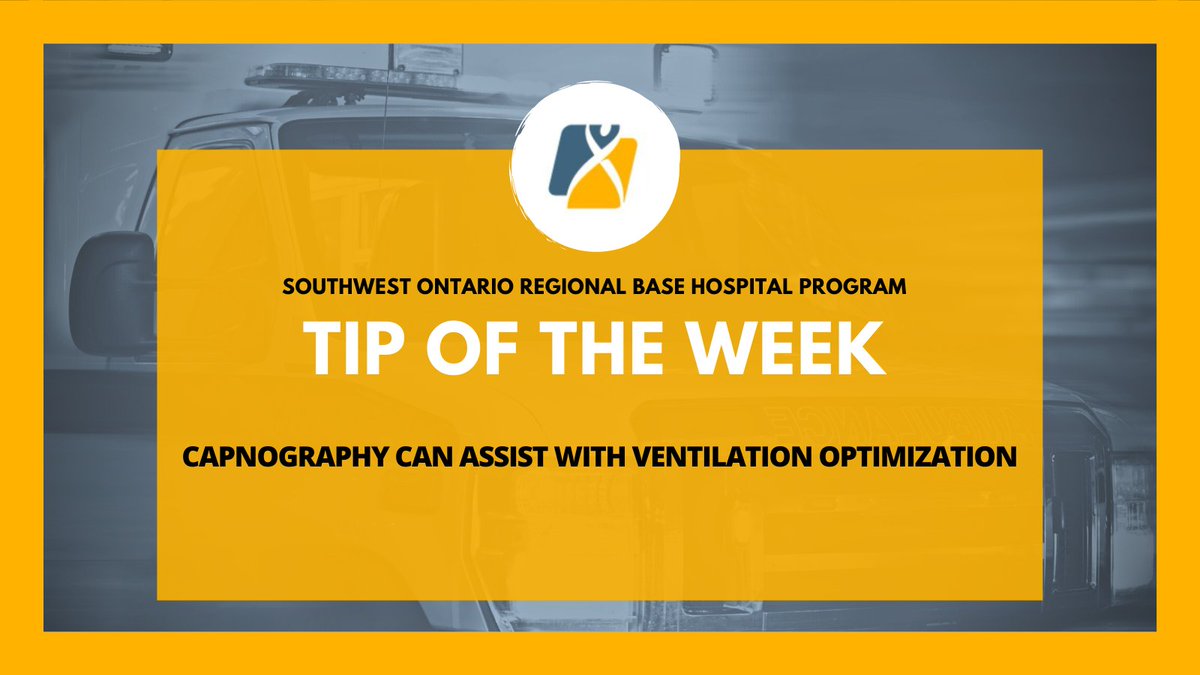 #tipoftheweek 
Did you know that capnography can assist you with ventilation optimization? Read the following #TOTW to learn a little bit more about why this is the case: askmac.sworbhp.ca/3946