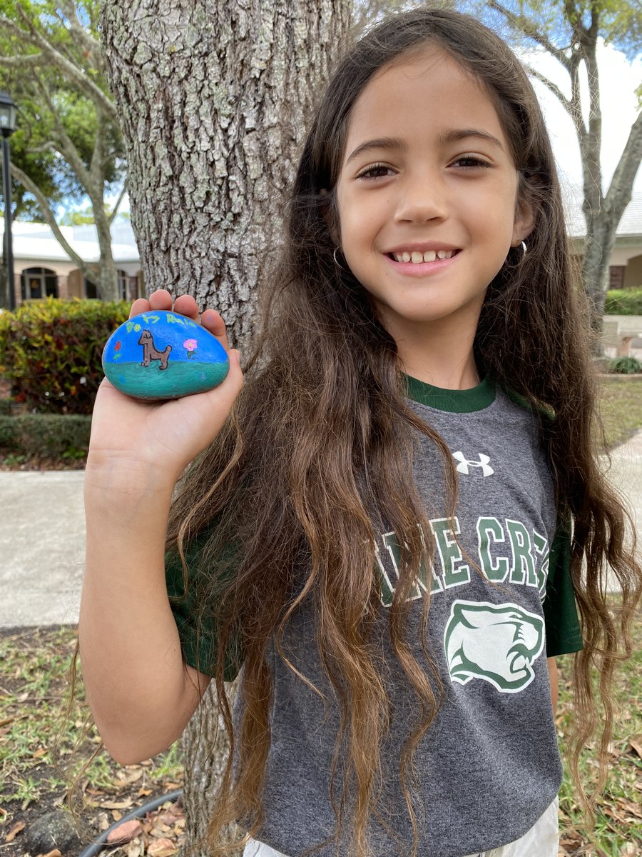 PC_Purpose's tweet photo. 3rd graders had a great time learning about @PeggyAdamsARL through their Humane Education Program. Highlights were creating Kindness Rocks, and participating in a discussion with the program director & her special four-legged assistant, Sadie! #PCGrade3 #PCService #animalwelfare https://t.co/uWkhhTys2E