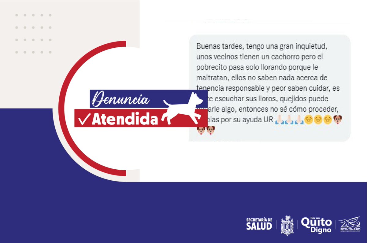 UBAQuito's tweet photo. 🐶🕵️‍♂️ Acudimos al sector de Calderón, donde retiramos a un canino que no se encontraba en parámetros de bienestar animal.  El animalito fue trasladado a uno de nuestros centros de atención. #PorUnQuitoDigno https://t.co/CiArDX8nwt