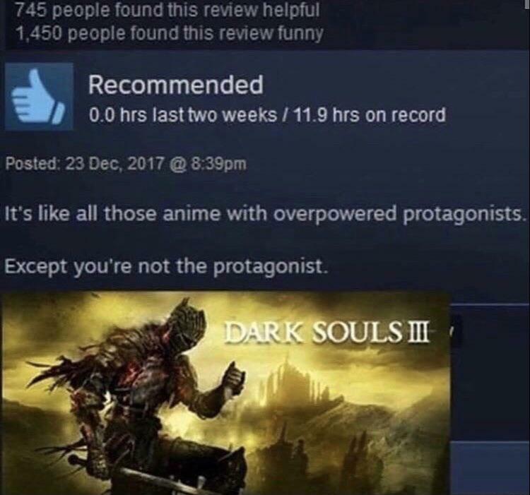 VGFGamers's tweet photo. Dark Souls in a nutshell https://t.co/CrU1naSoeN