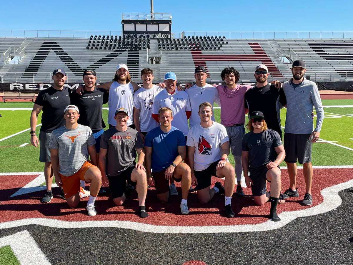 KohlsKicking's tweet photo. So much talent in this photo.

Another productive week of training and prep for the top specialists heading into the NFL Combine and NFL Draft.

Thanks to @RedMtnFootball for the use of their beautiful facilities!

#KohlsElite // #NFL https://t.co/0Hruadrk07