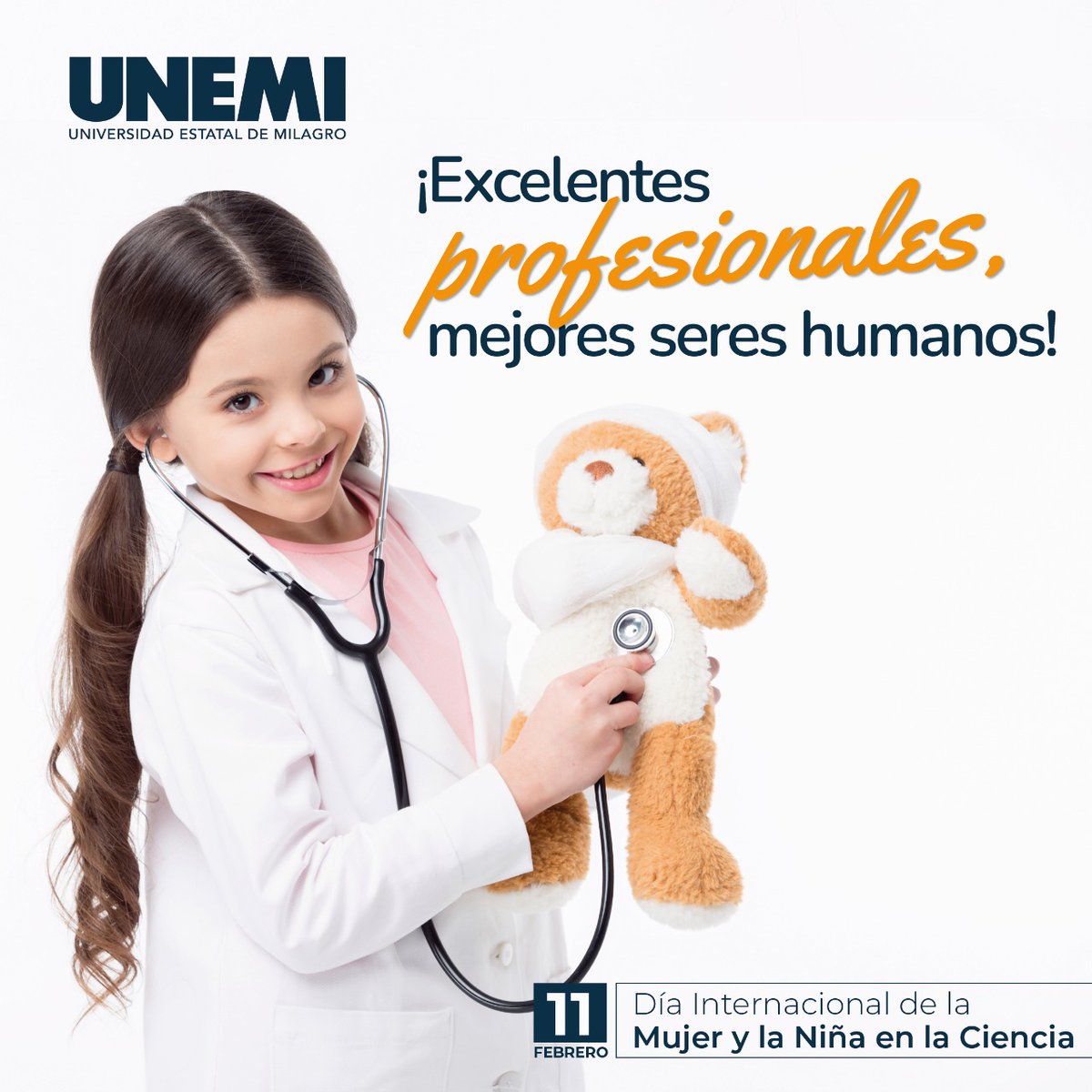 UNEMIEcuador's tweet photo. En el año 2016, la Organización de las Naciones Unidas decidió proclamar el 11 de febrero como el #DíaInternacionalDeLaMujerYLaNiñaEnLaCiencia, con la finalidad de recordar la importancia de su acceso y participación igualitaria y para una función plena y equitativa. https://t.co/s7ZUD1Sg6F