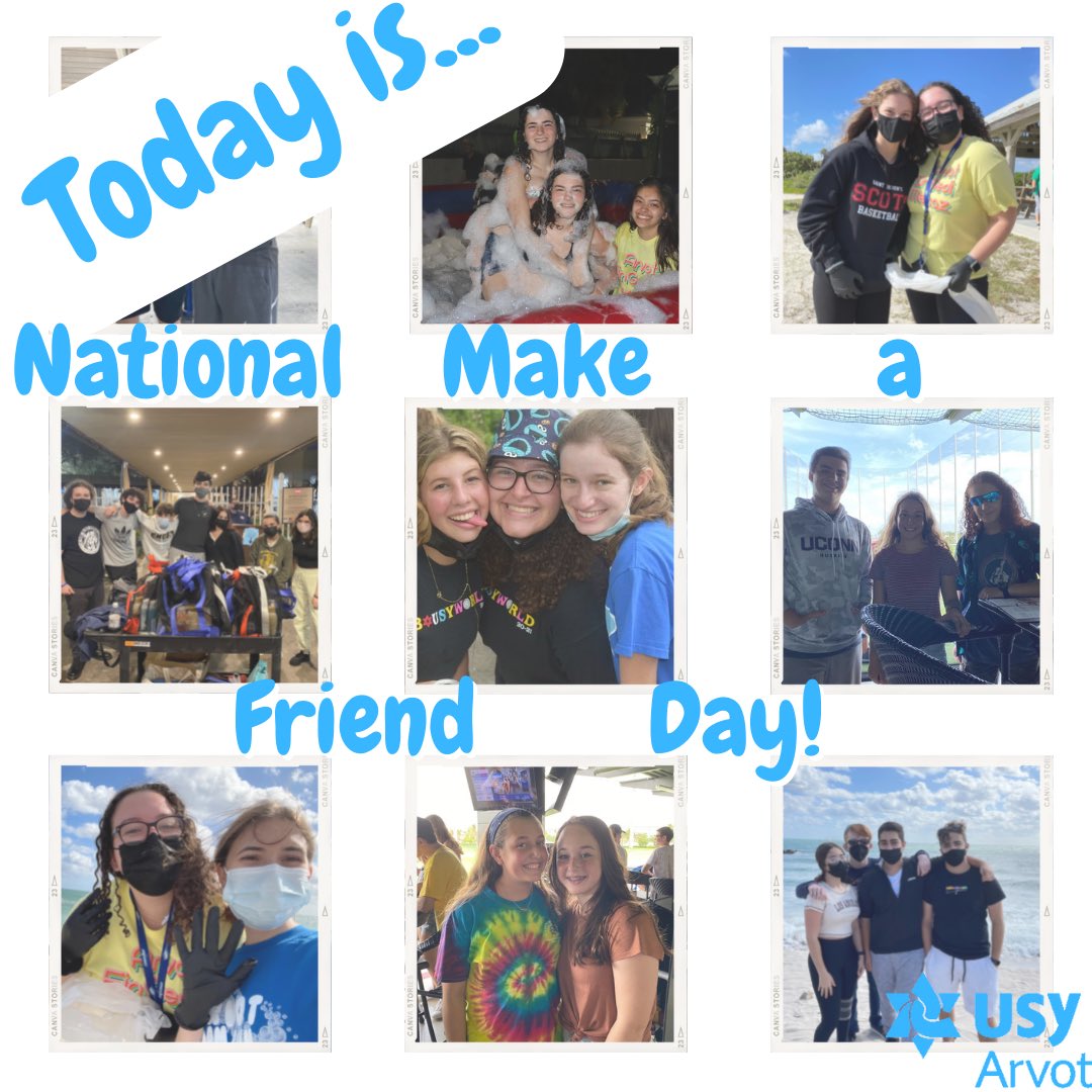 ArvotUSY's tweet photo. We are so grateful for all our Arvot friends! Tag someone you haven't seen in a while that you are excited to reconnect with at Yom Busch Gardens! Shabbat Shalom Arvot! https://t.co/fzdcrrcukp