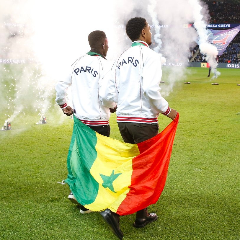 PSG_English's tweet photo. 🏆🇸🇳✨ @IGanaGueye &amp; @Abdou_diallo_ 

Our CHAMPIONS! ❤️💙 https://t.co/ZdnCS77YGy