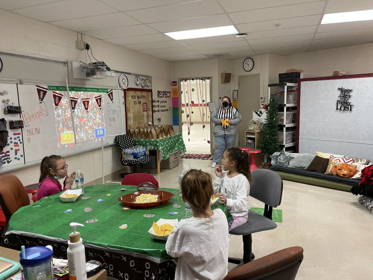 Today, Ms. Breyfogle’s math classes at <a href="/FoxElementary/">Fox Elementary</a>  got ready for this weekend’s big game with math facts,  snacks, and team spirit!

#FoxC6Strong