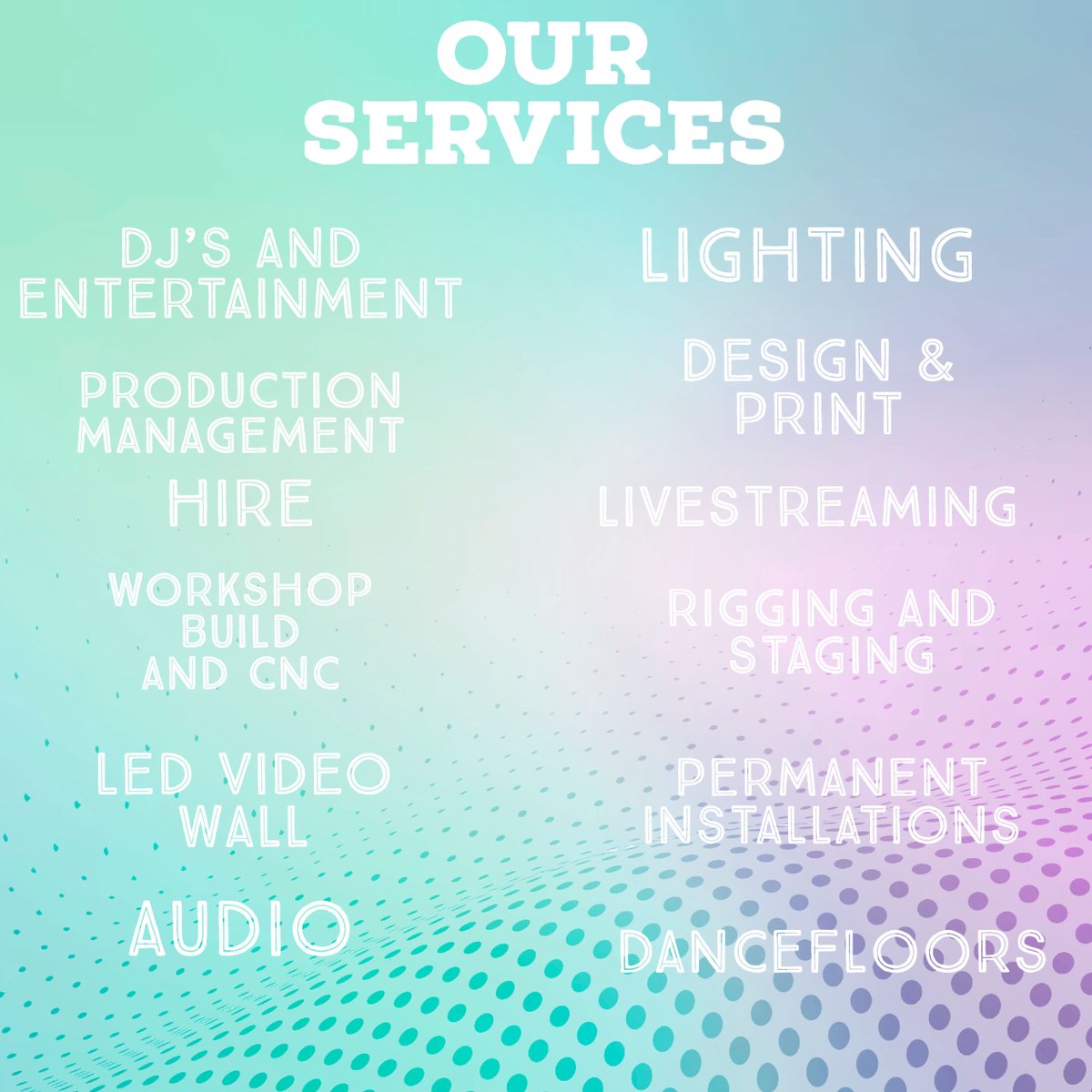 outline_av's tweet photo. #dj #lighting #designandprint #hire #productionmanagement #livestream #staging #installation #audio #ledvideowall #dancefloor https://t.co/8hxHEuX8Us