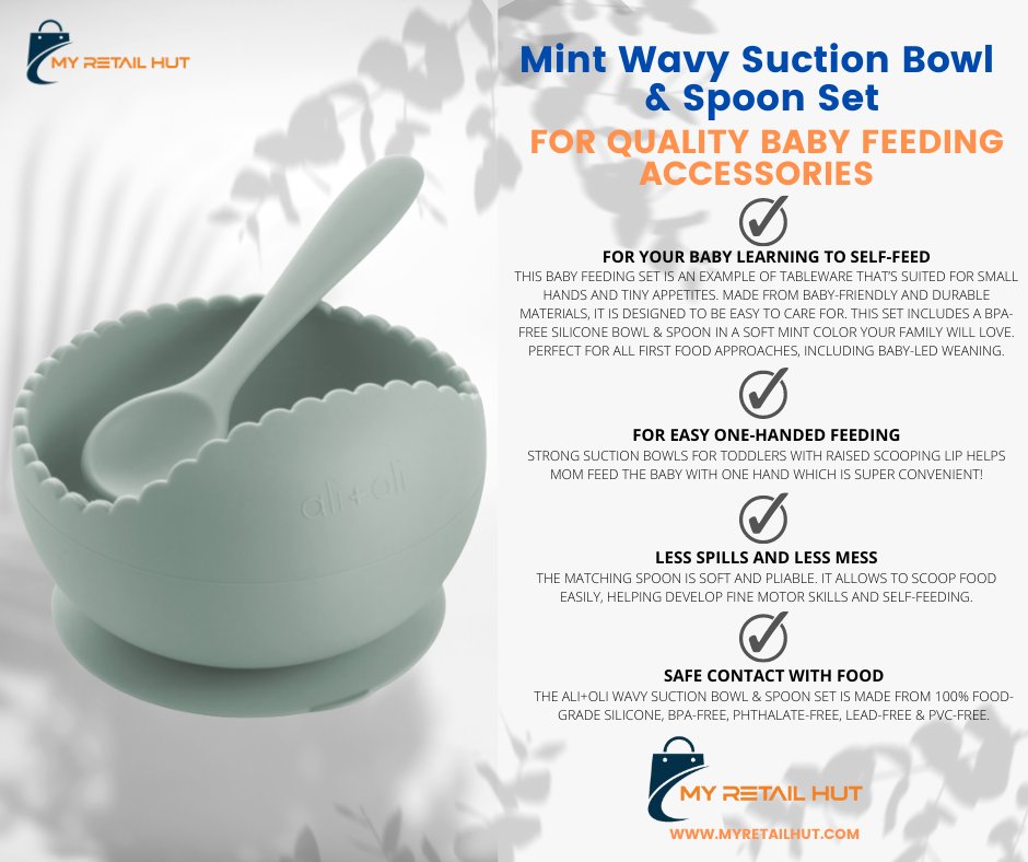 myretailhut's tweet image. Mint Wavy Suction Bowl &amp;amp; Spoon Set

myretailhut.com/product/mint-w…

This baby feeding set is an example of tableware that’s suited for small hands and tiny appetites.
.
.
.
#spoonset #spoonsetmurah #spoonsetinlagos #spoonsetonhall #suctionbowl #suctionbowls #suctionbowlph