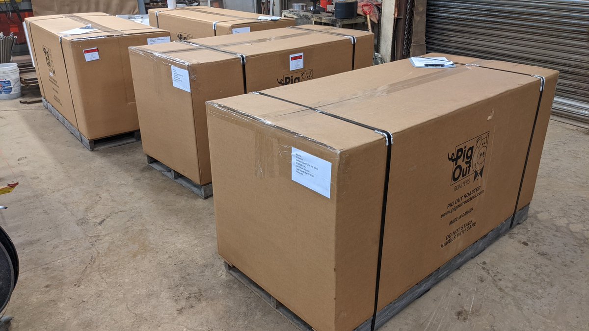 It's a beautiful thing to see four boxed Propane Roasters heading out the door to awesome clients.. Can't wait to see how they are used!

pigoutroasters.com
