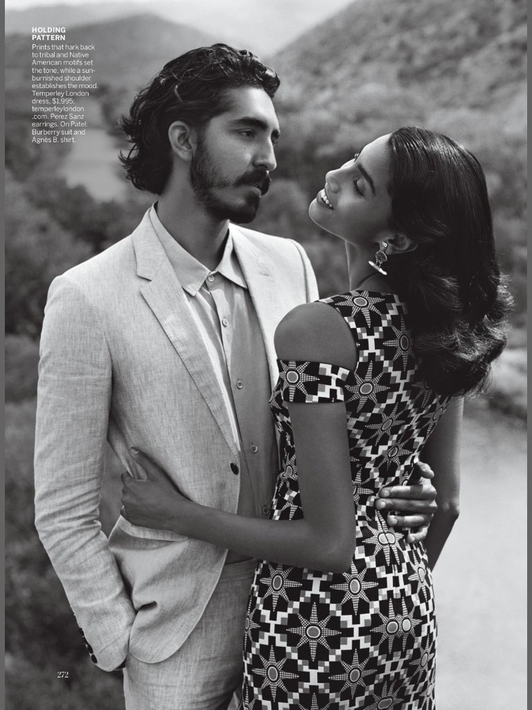 imthespecialk's tweet photo. Imaan Hamaam and Dev Patel for Vogue, December 2016. https://t.co/hVEDpZ99fI