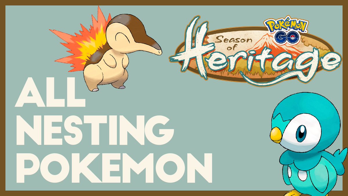 Entrenadores
Les dejamos la lista de todos los Pokémon que pueden anidar en la Temporada de Llegado Pokémon Go

Disfruten de este video
youtu.be/L7TXo7G3mUk

No olviden de suscribirse ❤️🔃
Elaborado por <a href="/alfred_epstein/">NidosCDMX 🎃👻</a> &amp; <a href="/ralts00/">Jonathan Coutiño</a>