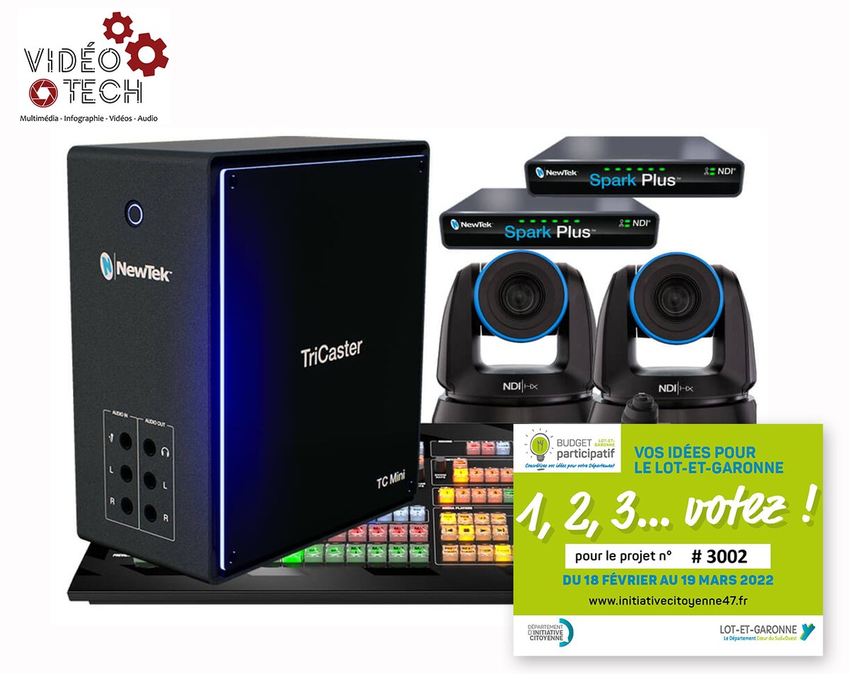 AssoVideoTech's tweet image. Découvrez notre projet déposé #3002 dans le cadre du #BudgetParticipatif #initiativecitoyenne47 #LotEtGaronne 👉 assovideotech.fr/2022/02/10/bud… 

Nous avons besoin de votre aide avec Un j’aime, un partage et de vos votes pour soutenir notre projet 🙌