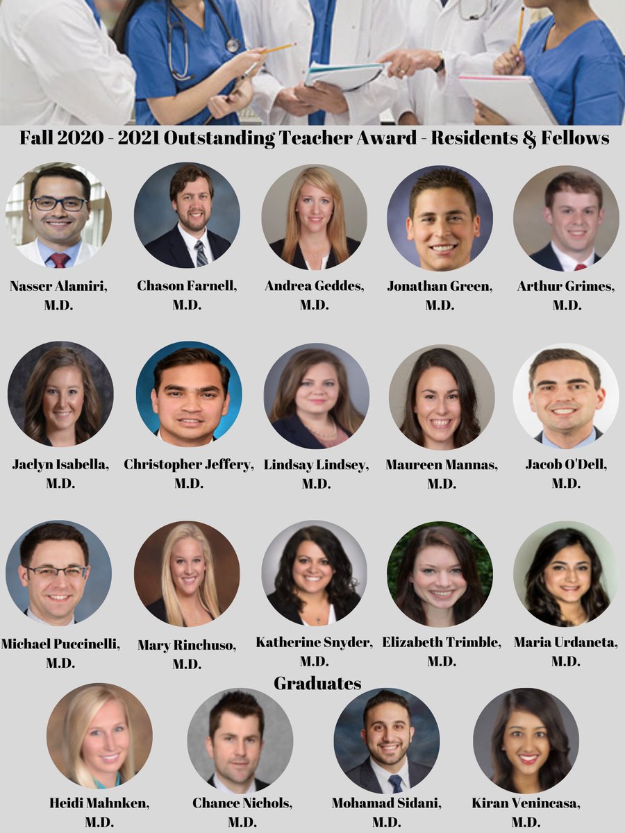 OU_Surgery's tweet photo. Congratulations to our many faculty, residents, and fellows for being awarded the Fall 2020 - 2021 Oustanding Teacher Award.
#OUsurgery #OUtrauma https://t.co/kMvJr2nVRe