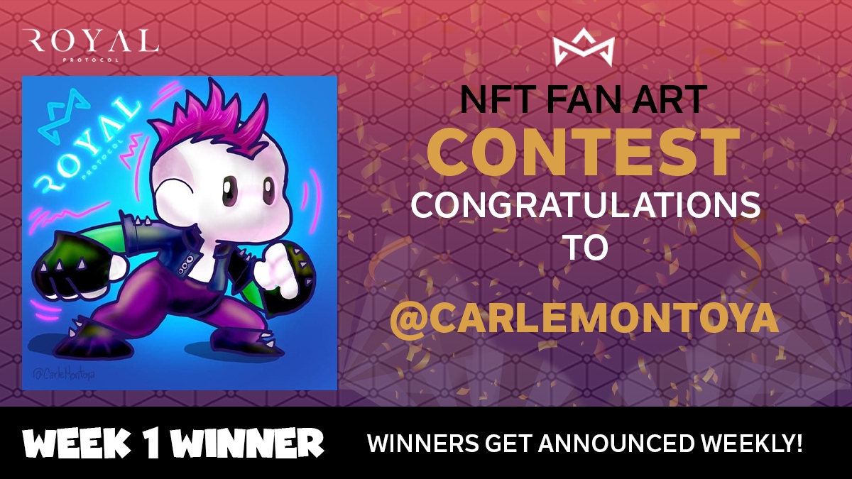 We are proud to announce the winner of our NFT fan art design contest, <a href="/CarleMontoya/">🖤𝐏𝐚𝐜𝐢𝐟𝐢𝐜𝐑𝐨𝐬𝐞💮</a>! 

This person receives 50 dollars worth of $BNB, accompanied by our featured NFT of the week! Keep your eyes and ears peeled on Monday, when we will be announcing our next #RPNFTContest. 🖼️