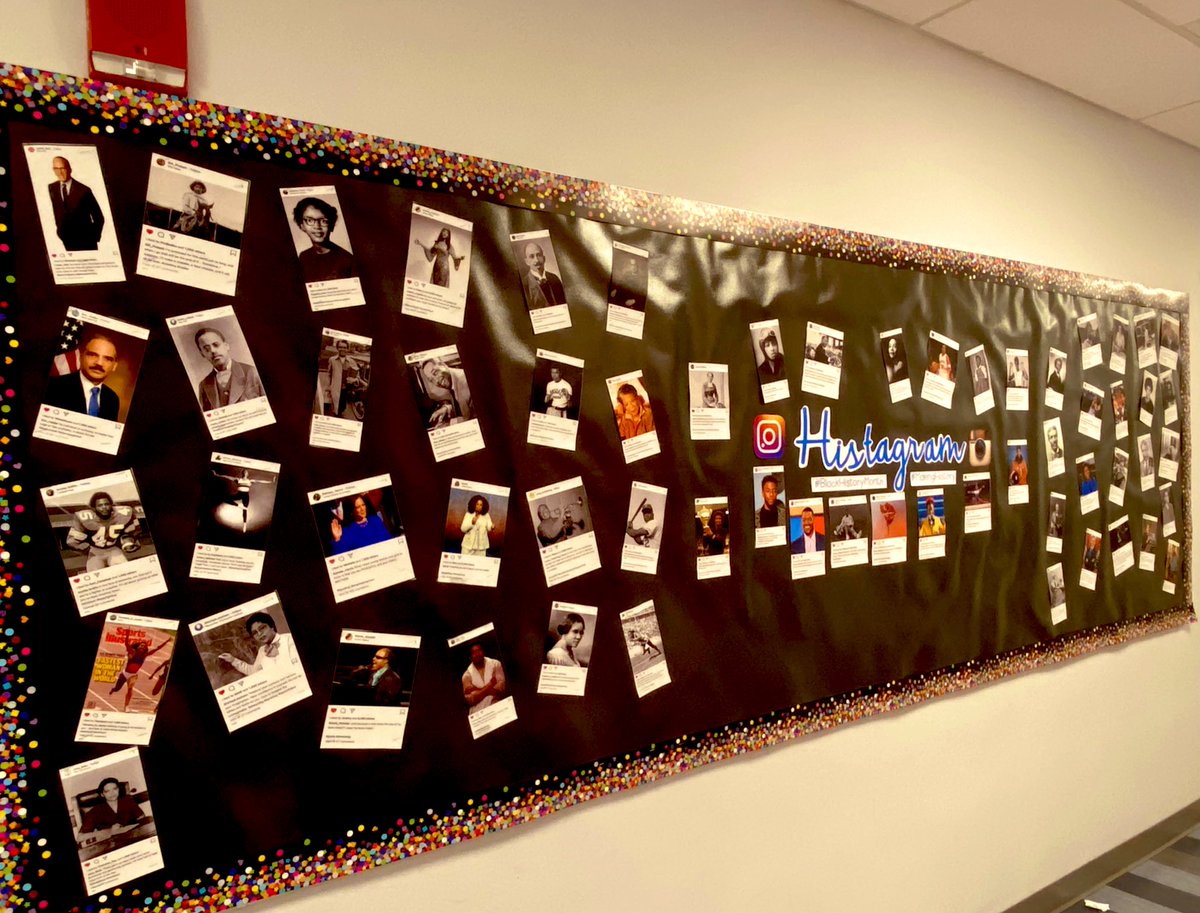 MsBTeaches3's tweet photo. The scholars are loving checking out our “Histagram” Bulletin Board when they are out in the halls! #Blackhistorymonth2022 https://t.co/Wd5Yp4fac0