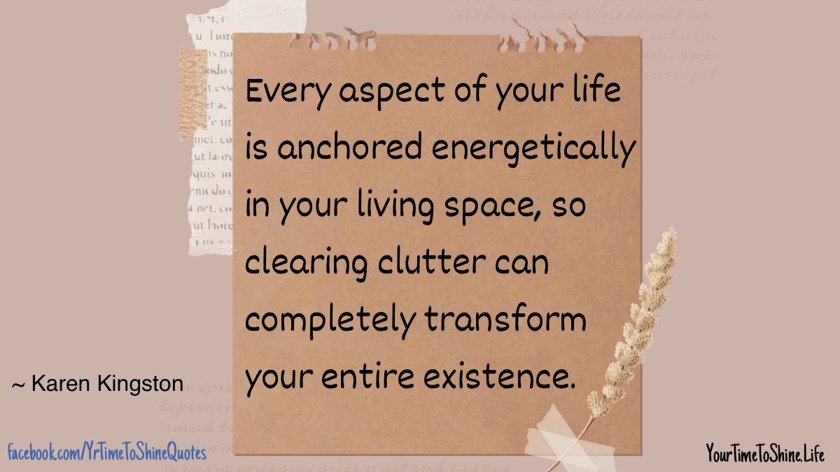YrTimeToShine's tweet photo. I've been tweeting all week on 'decluttering your life' as part of our Coaching Theme. Clearing your clutter can be transformational. #CoachingTheme #DeclutterYourLife #lifeSkills #lifecoaching #DoTheWork #personalgrowth  #YourTimeToShine ❤️ https://t.co/RSegKoK1B5