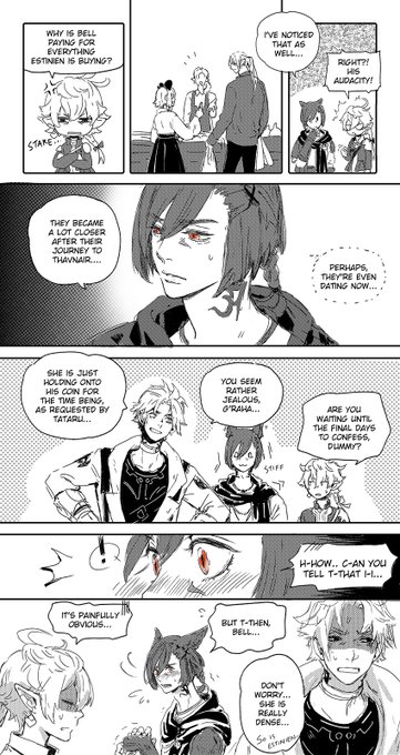 Jealousy 🙀
#FFXIVART #Grahatia #Bellstinien 