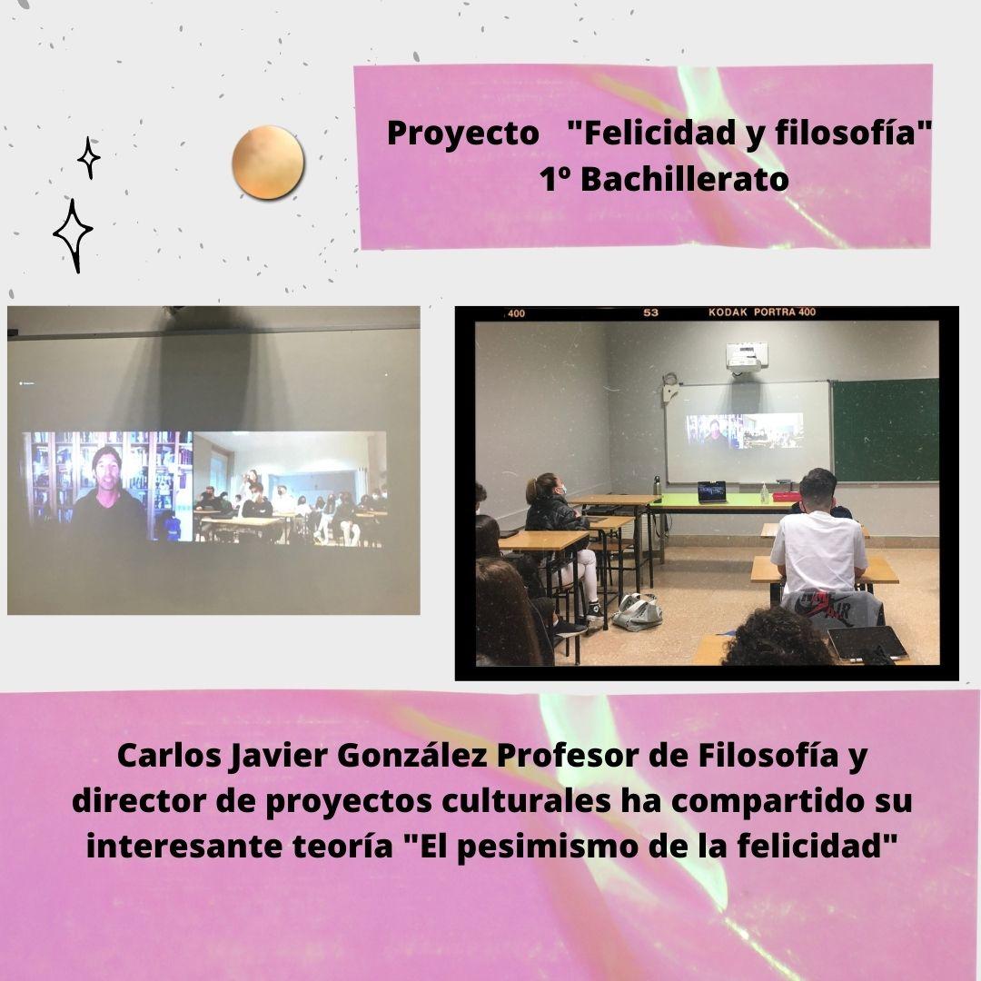 colegiocondes's tweet photo. Los alumnos de 1º Bachillerato han tenido la gran oportunidad de escuchar y debatir distintas teorías sobre la felicidad con Carlos Javier Gonzalez,  filósofo y presidente de la Sociedad en español sobre estudios de Schopenhauer. #filosofíaparalavida #adncondes https://t.co/CFYvdOmmqt